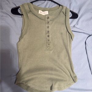 Hippie Rose Green Tank Top